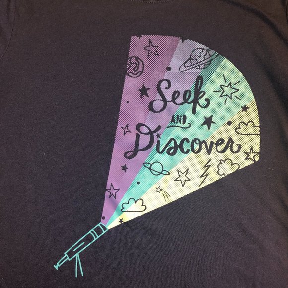 Navy Blue Size XL Inspirational LS Girls Tee - Picture 2 of 3